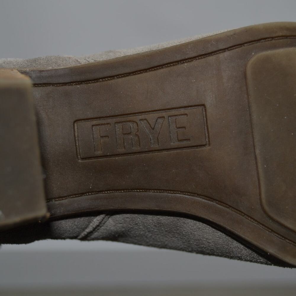 Frye Judith Double Zip Ankle Bootie Suede Leather Gray Size 9 - Picture 7 of 9